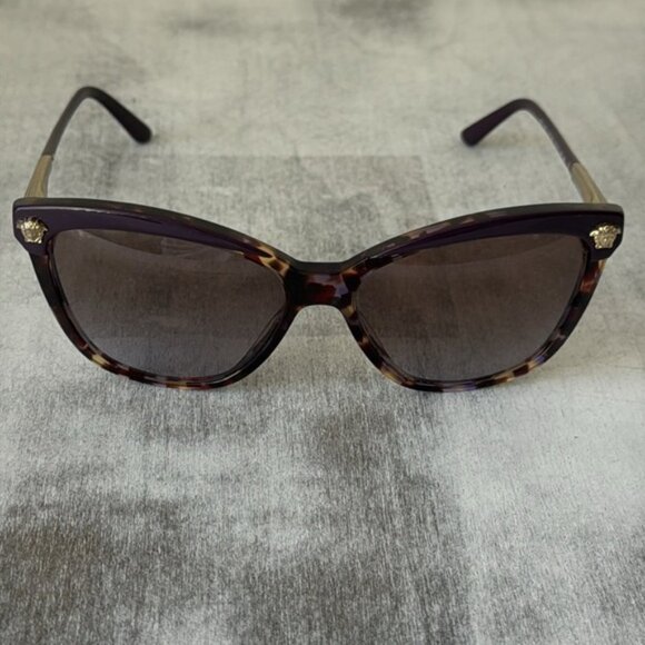 Versace VE 4313 Sunglasses 517968 Eggplant Violet Havana/ Violent Gradient Brown